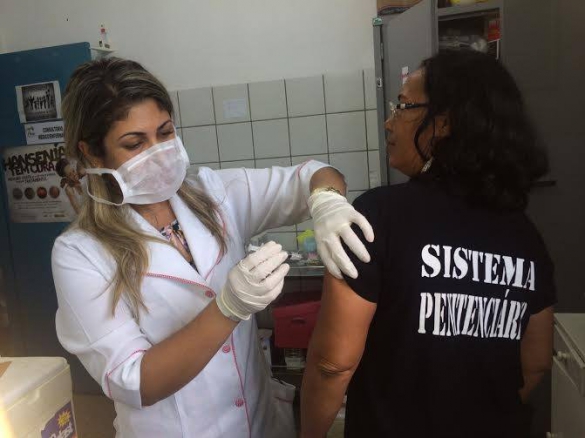 Vacinao contra a gripe nas penitencirias						 (Foto:Ascom Sejus)