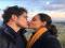 Na Toscana, Jos Loreto posta foto dando beijo em Dbora Nascimento e se declara.